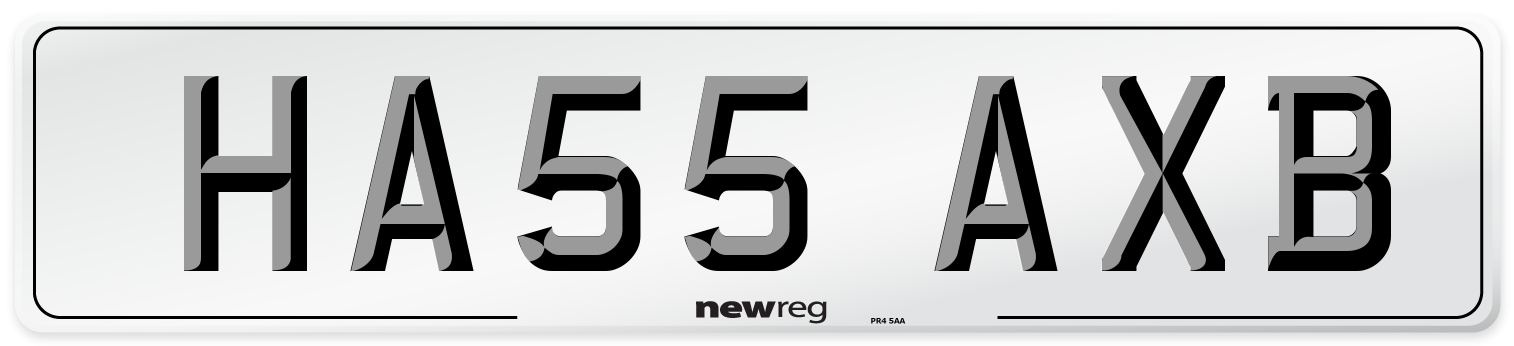 HA55 AXB Number Plate from New Reg